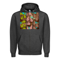 Charcoal Heather little debbie tree cakes leopard turquoise Zipper Hoodie - JahusDesignShop