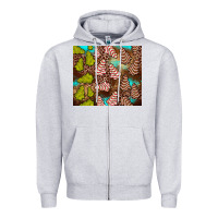Heather Grey little debbie tree cakes leopard turquoise Zipper Hoodie - JahusDesignShop