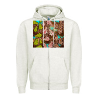 Oatmeal Heather little debbie tree cakes leopard turquoise Zipper Hoodie - JahusDesignShop
