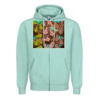 Little Debbie Tree Cakes Leopard Turquoise Zipper Hoodie | Teevron