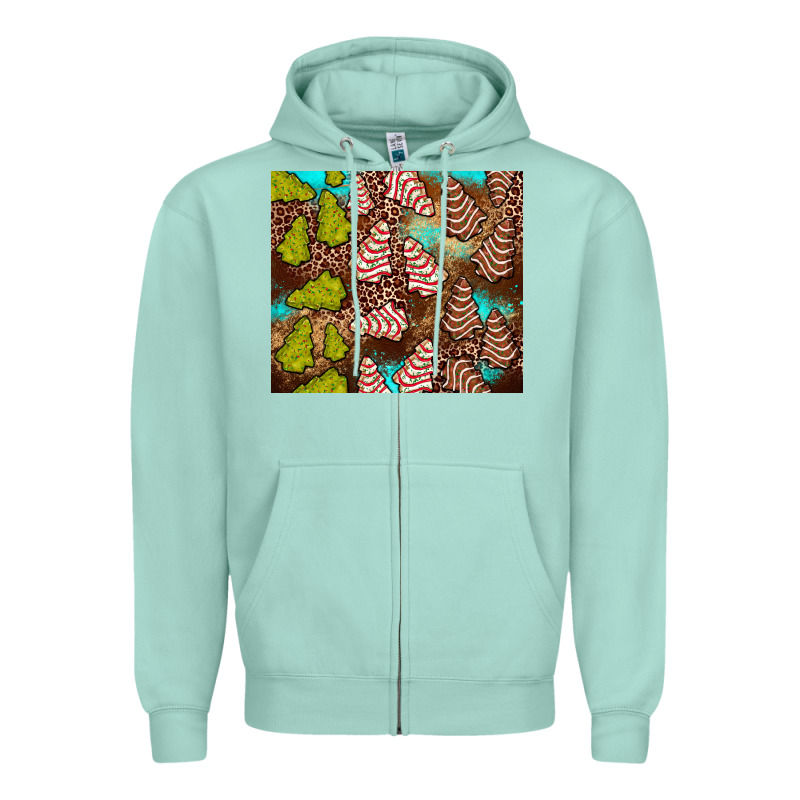 Little Debbie Tree Cakes Leopard Turquoise Zipper Hoodie by JahusDesignShop | Teevron