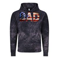 Cloud Black American Flag Dad 4th of July Vintage Hoodie - LillyAllenDesigns