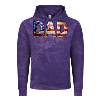 Cloud Purple American Flag Dad 4th of July Vintage Hoodie - LillyAllenDesigns