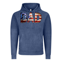 Vintage Denim American Flag Dad 4th of July Vintage Hoodie - LillyAllenDesigns
