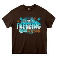 Chocolate Brown freezing season Heavy Core Tee - CowGirlArtShop