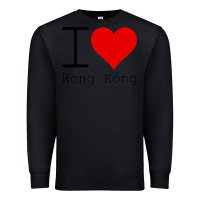 Black i love hong kong Premium Sweatshirt - artisFamous