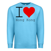 Ocean Blue i love hong kong Premium Sweatshirt - artisFamous