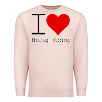 Pale Pink i love hong kong Premium Sweatshirt - artisFamous