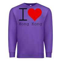 Purple i love hong kong Premium Sweatshirt - artisFamous