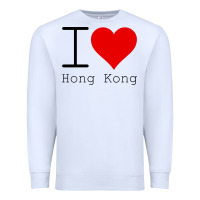 White i love hong kong Premium Sweatshirt - artisFamous
