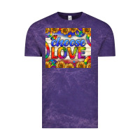 Cloud Purple Western Choose Love Tumbler Vintage Tee - BundleAndBundleShop