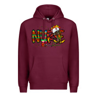 Burgundy nurse taco mexico Premium Hoodie - CowhideDigitalArt