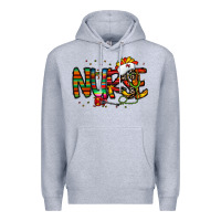 Heather Grey nurse taco mexico Premium Hoodie - CowhideDigitalArt