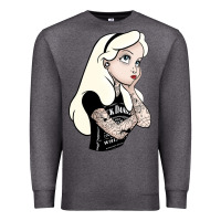 Charcoal Heather alice tattoo Premium Sweatshirt - artisFamous