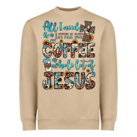 Mushroom all i need is a little bit of coffee and o whole lot of jesus Heavyweight Sweatshirt - JahusDesignShop