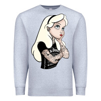 Heather Grey alice tattoo Premium Sweatshirt - artisFamous