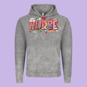 Nurse Valentine Vintage Hoodie Designed By Cowhidedigitalart