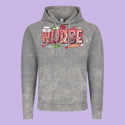 Nurse Valentine Vintage Hoodie Designed By Cowhidedigitalart