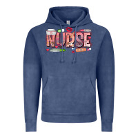 Vintage Denim Nurse Valentine Vintage Hoodie - CowhideDigitalArt