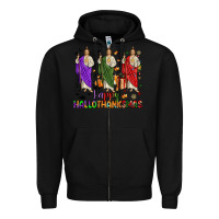 Black san judas happy  hallothanksmas Zipper Hoodie - JahusDesignShop