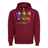 Burgundy san judas happy  hallothanksmas Zipper Hoodie - JahusDesignShop