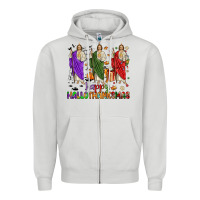 Dove Grey san judas happy  hallothanksmas Zipper Hoodie - JahusDesignShop