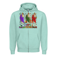 Seafoam san judas happy  hallothanksmas Zipper Hoodie - JahusDesignShop