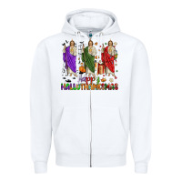 White san judas happy  hallothanksmas Zipper Hoodie - JahusDesignShop