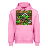 Fuchsia Pink st patricks day hearts Urban Hoodie - Jasminsmagicworld