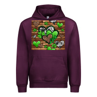 Mauve Wine st patricks day hearts Urban Hoodie - Jasminsmagicworld
