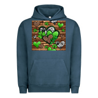 Pigment Midnight Navy st patricks day hearts Urban Hoodie - Jasminsmagicworld