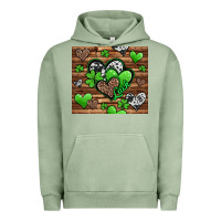 Pigment Oil Green st patricks day hearts Urban Hoodie - Jasminsmagicworld