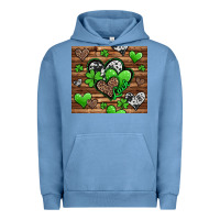 Pigment Pebble Blue st patricks day hearts Urban Hoodie - Jasminsmagicworld