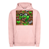 Pigment Salmon st patricks day hearts Urban Hoodie - Jasminsmagicworld