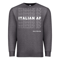 Charcoal Heather italian af Premium Sweatshirt - artisFamous