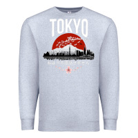 Heather Grey tokyo Premium Sweatshirt - artisFamous