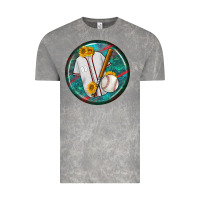 Cloud Rock baseball with sunflower round earrings Vintage Tee - BundleAndBundleShop