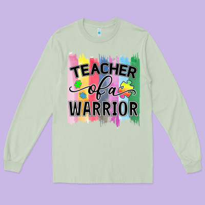 Teacher Of A Warrior Long Sleeve Tee Designed By Cowhidedigitalart