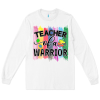 White Teacher of a warrior Long Sleeve Tee - CowhideDigitalArt