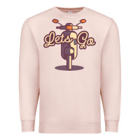 Pale Pink vespa Premium Sweatshirt - artisFamous