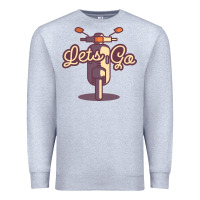 Heather Grey vespa Premium Sweatshirt - artisFamous