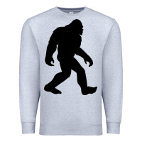 Heather Grey bigfoot in black design Premium Sweatshirt - artisFamous