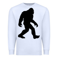 White bigfoot in black design Premium Sweatshirt - artisFamous