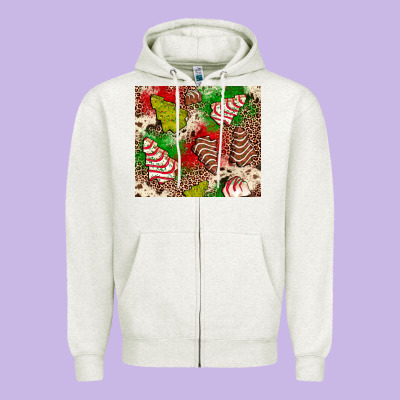 Little Debbie Tree Cakes Leopard Zipper Hoodie Designed By Jahusdesignshop