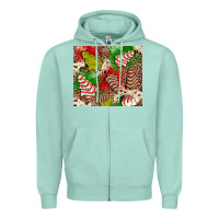 Seafoam little debbie tree cakes leopard Zipper Hoodie - JahusDesignShop