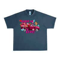 Midnight Navy Loads of love valentine's day truck Urban Heavy Tee - FaDigitalArtStudio
