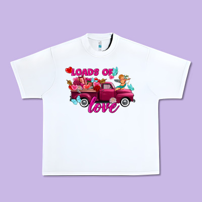 Loads Of Love Valentine's Day Truck Urban Heavy Tee Designed By Fadigitalartstudio