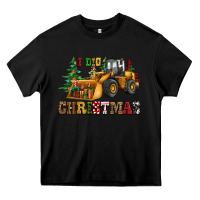 Black i dig christmas bulldozer Heavy Core Tee - CowGirlArtShop