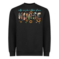 Black nurse coffee scrubs rubber gloves Heavyweight Sweatshirt - JahusDesignShop