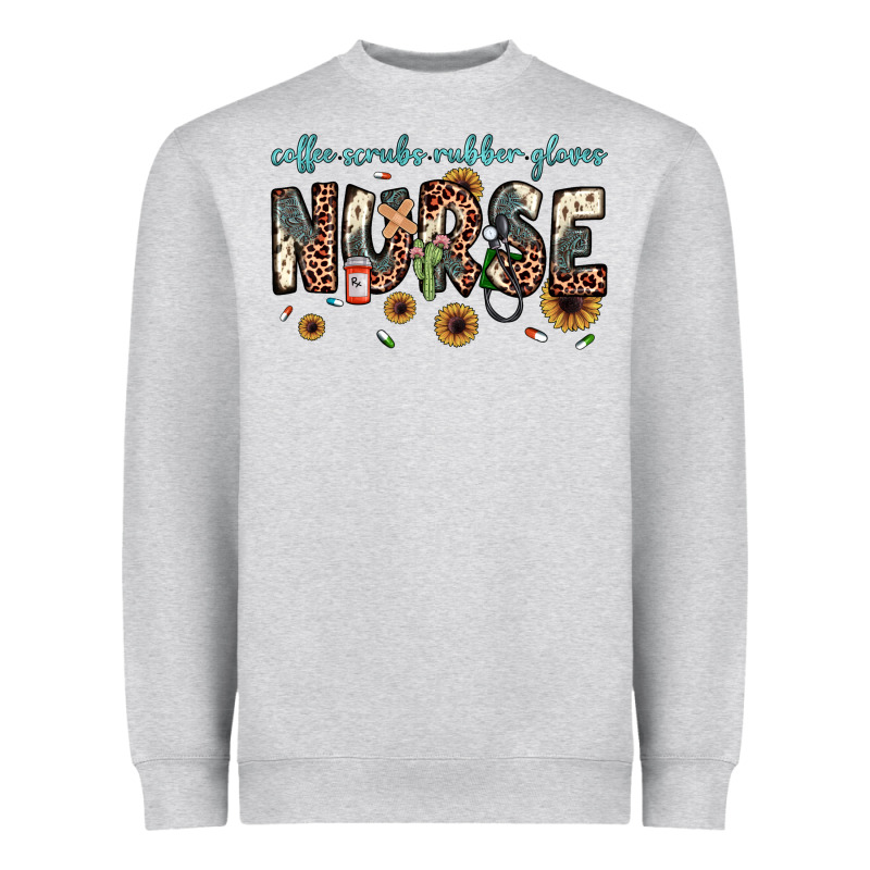 Nurse Coffee Scrubs Rubber Gloves Heavyweight Sweatshirt by JahusDesignShop | Teevron